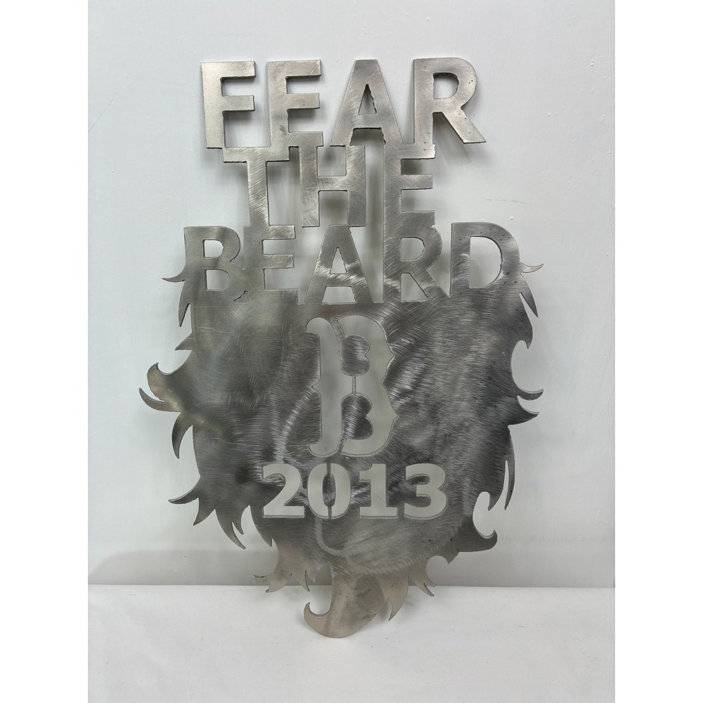 Boston Red Sox Fear The Beard 2013 World Series Metal Wall Art Sign Decor